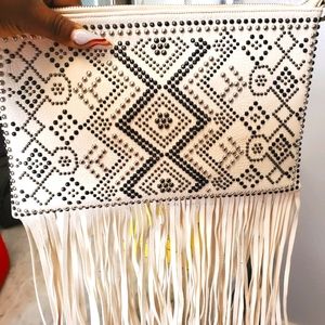 Studded Fringe Crossbody Bag